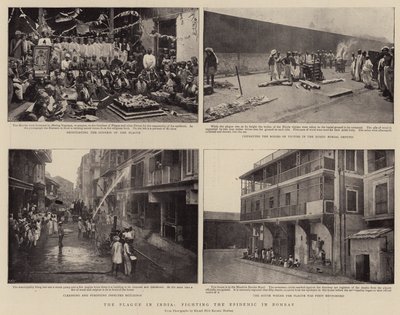 Plaga w Indiach, walka z epidemią w Bombaju autorstwa English Photographer