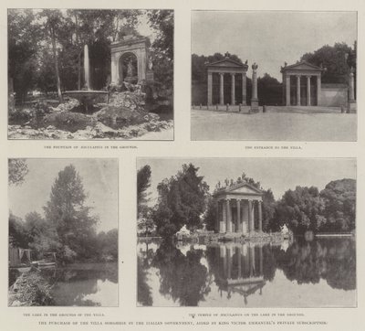 Zakup Villa Borghese przez rząd włoski, przy wsparciu prywatnej subskrypcji króla Victora Emmanuelsa autorstwa English Photographer