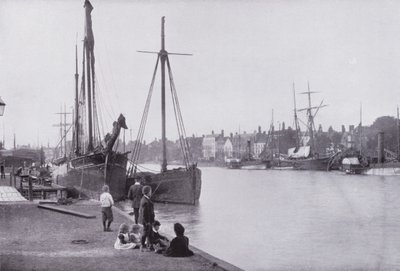 The Quays, Yarmouth (zdjęcie czarno-białe) autorstwa English Photographer