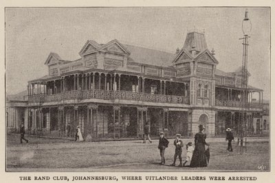 Rand Club, Johannesburg, gdzie aresztowano przywódców Uitlander autorstwa English Photographer