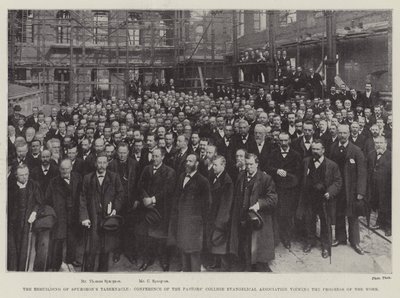 Odbudowa Tabernakulum Spurgeons, Konferencja Stowarzyszenia Ewangelickiego Kolegium Pastorów oglądając postęp prac autorstwa English Photographer