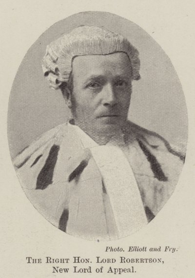 Szanowny Lord Robertson, Nowy Lord of Appeal autorstwa English Photographer