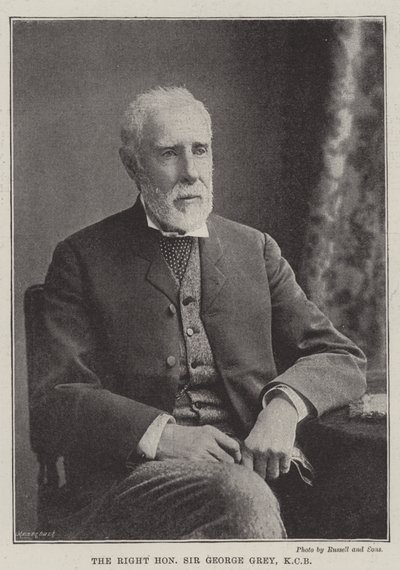 Wielce Szanowny Sir George Grey, KCB autorstwa English Photographer