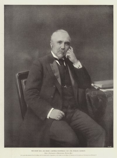 Szanowny Sir Henry Campbell-Bannerman, poseł okręgu Stirling autorstwa English Photographer