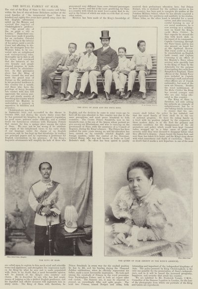 Rodzina królewska Syjamu autorstwa English Photographer