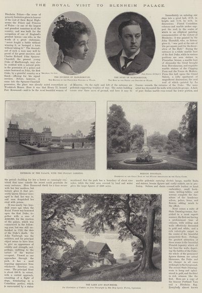 Królewska wizyta w pałacu Blenheim, 28 listopada 1896 r. autorstwa English Photographer