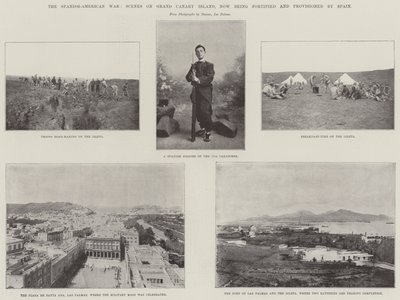 Wojna hiszpańsko-amerykańska, sceny na Wyspach Kanaryjskich, obecnie ufortyfikowane i zaopatrzone przez Hiszpanię autorstwa English Photographer