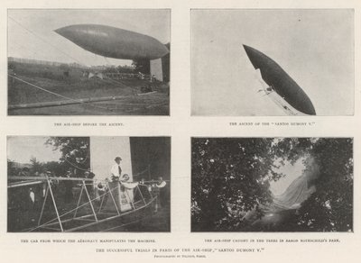 Udane próby w Paryżu statku powietrznego Santos Dumont V autorstwa English Photographer