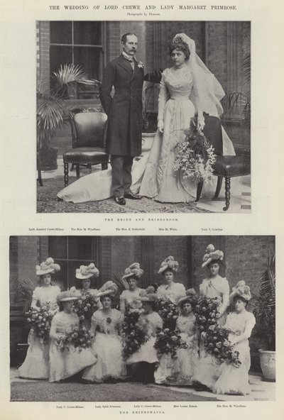 Ślub Lorda Crewe i Lady Margaret Primrose autorstwa English Photographer