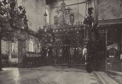 Ołtarz cerkwi Narodzenia Pańskiego nad miejscem narodzin Chrystusa autorstwa English Photographer