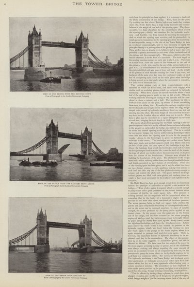 Budowa Tower Bridge w Londynie autorstwa English Photographer