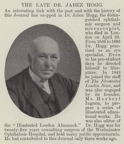 Nieżyjący już dr Jabez Hogg autorstwa English Photographer