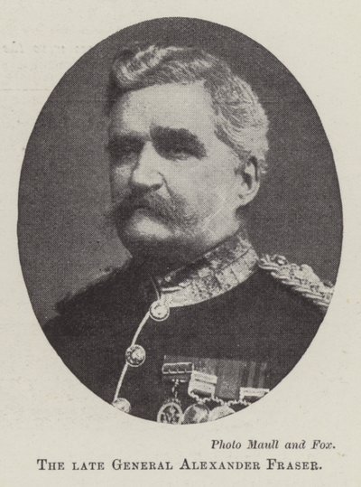 Nieżyjący już generał Alexander Fraser autorstwa English Photographer