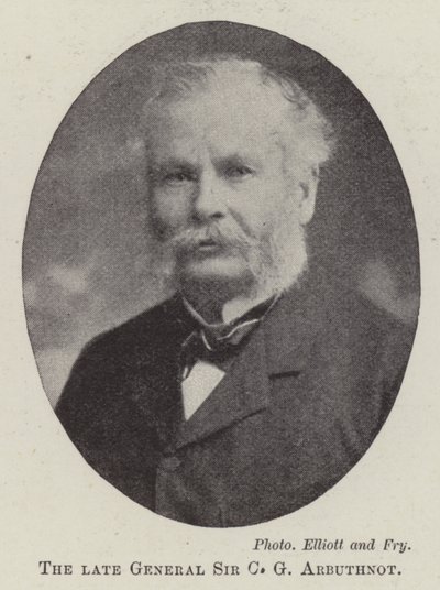 Nieżyjący już generał Sir CG Arbuthnot autorstwa English Photographer
