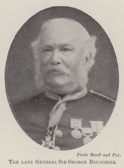 Nieżyjący już generał Sir George Bourchier autorstwa English Photographer