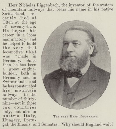 Nieżyjący Herr Riggenbach autorstwa English Photographer
