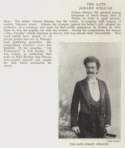 Nieżyjący już Johann Strauss autorstwa English Photographer