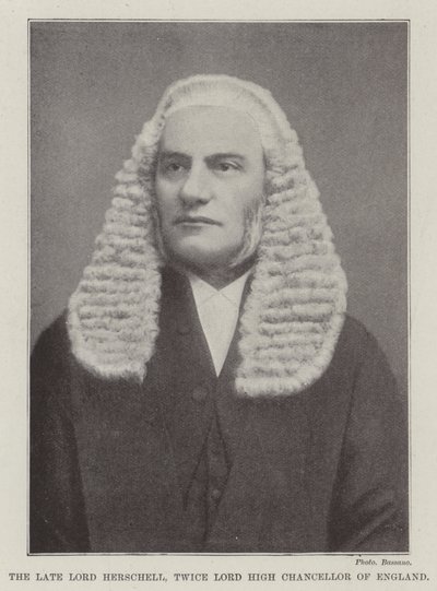 Nieżyjący już lord Herschell, dwukrotny lord wysoki kanclerz Anglii autorstwa English Photographer