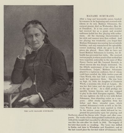 Nieżyjąca Madame Schumann autorstwa English Photographer