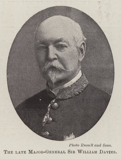 Nieżyjący generał dywizji Sir William Davies autorstwa English Photographer