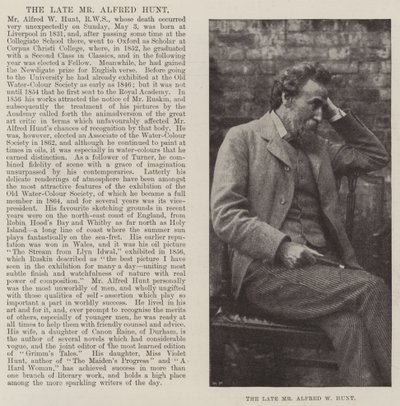 Nieżyjący już pan Alfred W Hunt autorstwa English Photographer