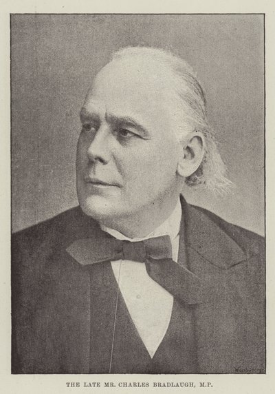 Nieżyjący już pan Charles Bradlaugh, MP autorstwa English Photographer
