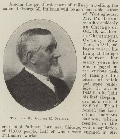 Nieżyjący już pan George M. Pullman autorstwa English Photographer