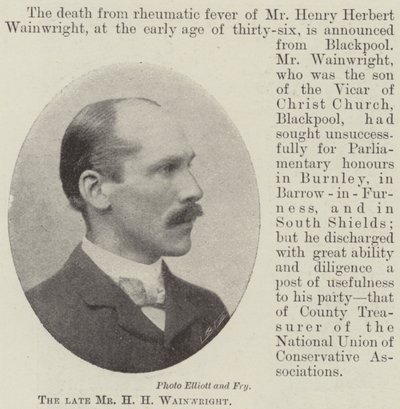 Nieżyjący Pan H H Wainwright autorstwa English Photographer