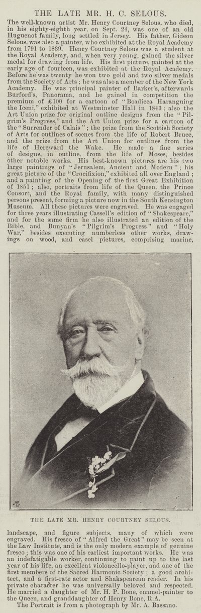 Nieżyjący już pan Henry Courtney Selous autorstwa English Photographer
