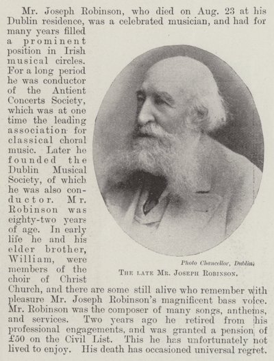 Nieżyjący już pan Joseph Robinson autorstwa English Photographer