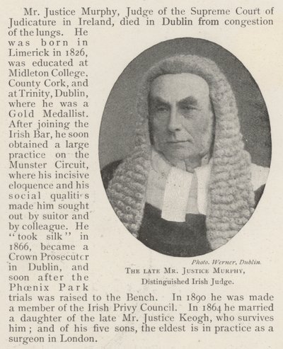 Nieżyjący już sędzia Murphy, wybitny sędzia irlandzki autorstwa English Photographer