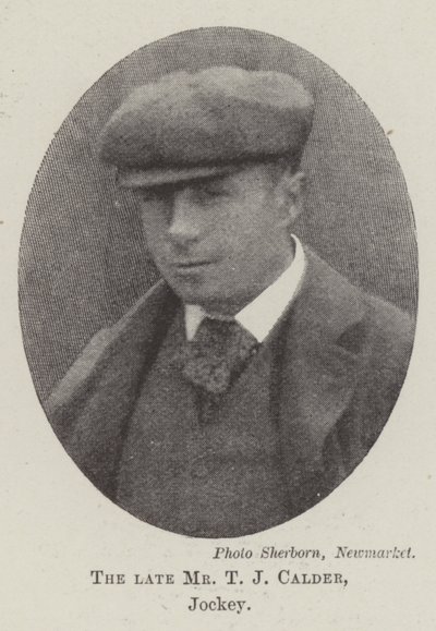 Nieżyjący już pan T J Calder, Jockey autorstwa English Photographer