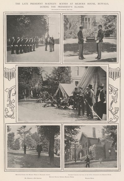 Nieżyjący już prezydent McKinley, Sceny w Milburn House, Buffalo, podczas choroby prezydentów autorstwa English Photographer