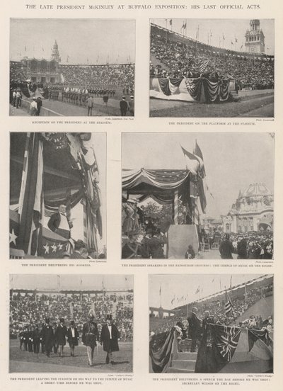Nieżyjący już prezydent McKinley na wystawie w Buffalo, jego ostatnie oficjalne akty autorstwa English Photographer
