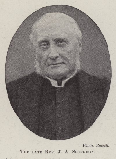 Nieżyjący już wielebny JA Spurgeon autorstwa English Photographer