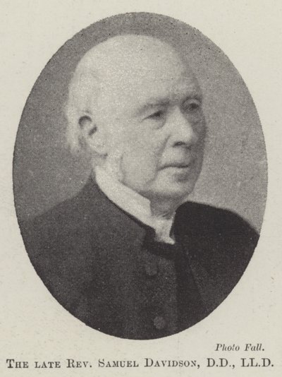 Nieżyjący wielebny Samuel Davidson, DD, LLD autorstwa English Photographer