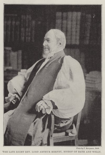Nieżyjący wielebny Lord Arthur Hervey, biskup Bath i Wells autorstwa English Photographer