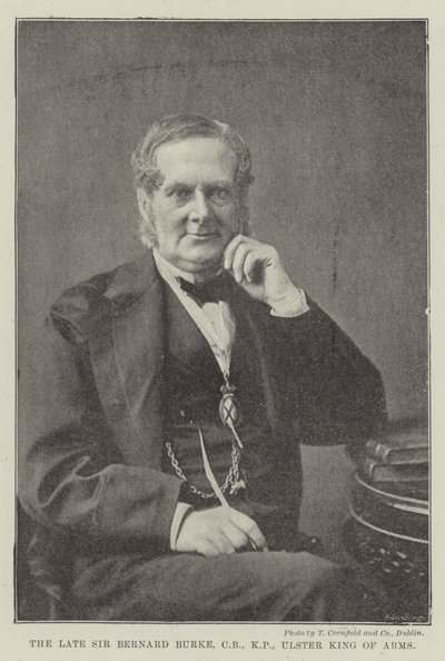 Nieżyjący już Sir Bernard Burke, CB, KP, Ulster King of Arms autorstwa English Photographer