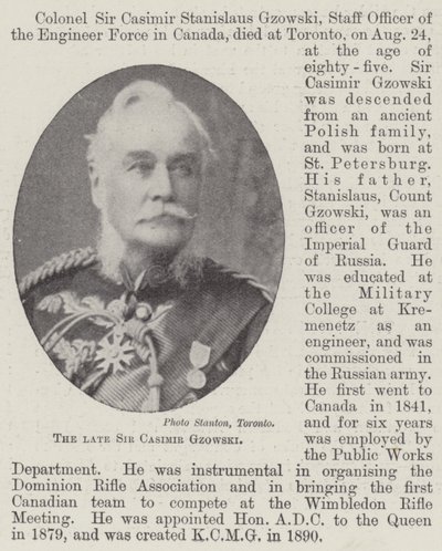 śp. Sir Kazimierz Gzowski autorstwa English Photographer