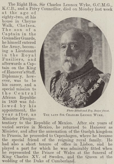 Nieżyjący już Sir Charles Lennox Wyke autorstwa English Photographer