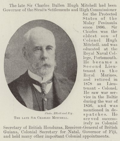 Nieżyjący sir Charles Mitchell autorstwa English Photographer