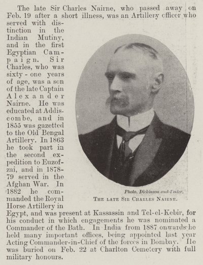 Nieżyjący sir Charles Nairne autorstwa English Photographer