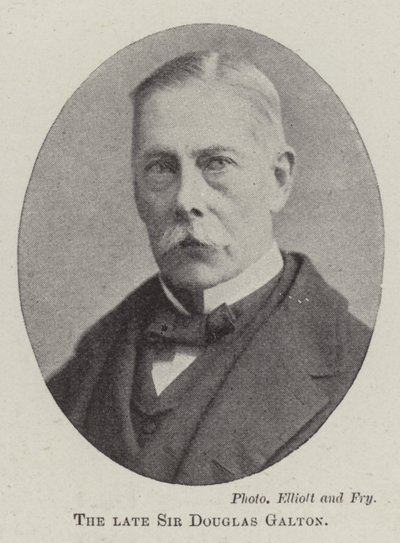 Nieżyjący Sir Douglas Galton autorstwa English Photographer