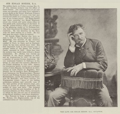 Nieżyjący już Sir Edgar Boehm, RA, rzeźbiarz autorstwa English Photographer