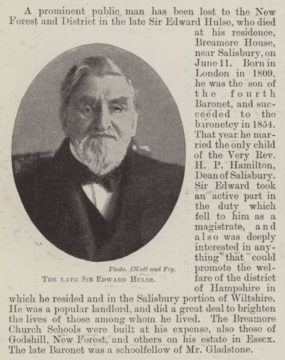 Nieżyjący już Sir Edward Hulse autorstwa English Photographer