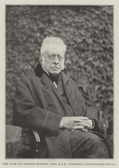 Nieżyjący już Sir George Biddell Airy, KCB, dawniej Astronomer-Royal autorstwa English Photographer