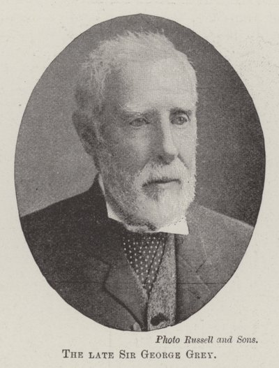 Nieżyjący już Sir George Gray autorstwa English Photographer