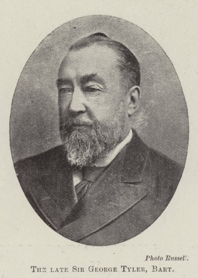 zmarły Sir George Tyler; Baronet autorstwa English Photographer