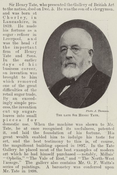 Nieżyjący sir Henry Tate autorstwa English Photographer