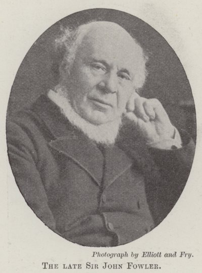 Nieżyjący sir John Fowler autorstwa English Photographer